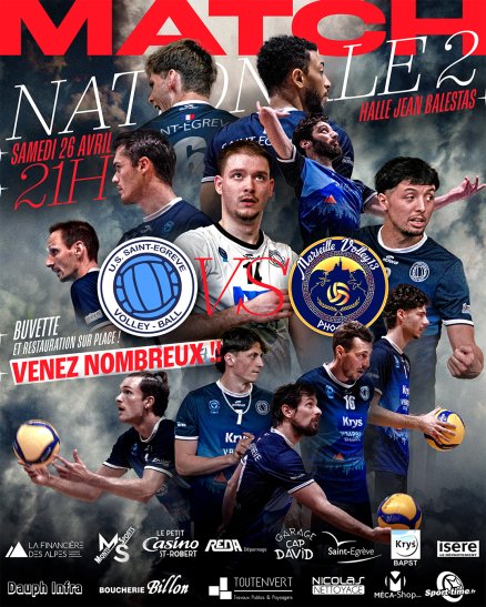 Samedi 21h - USSE VB vs Marseille Volley 13